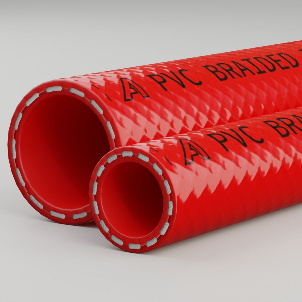 Red PVC Reinforced Braided Air & Water Hose