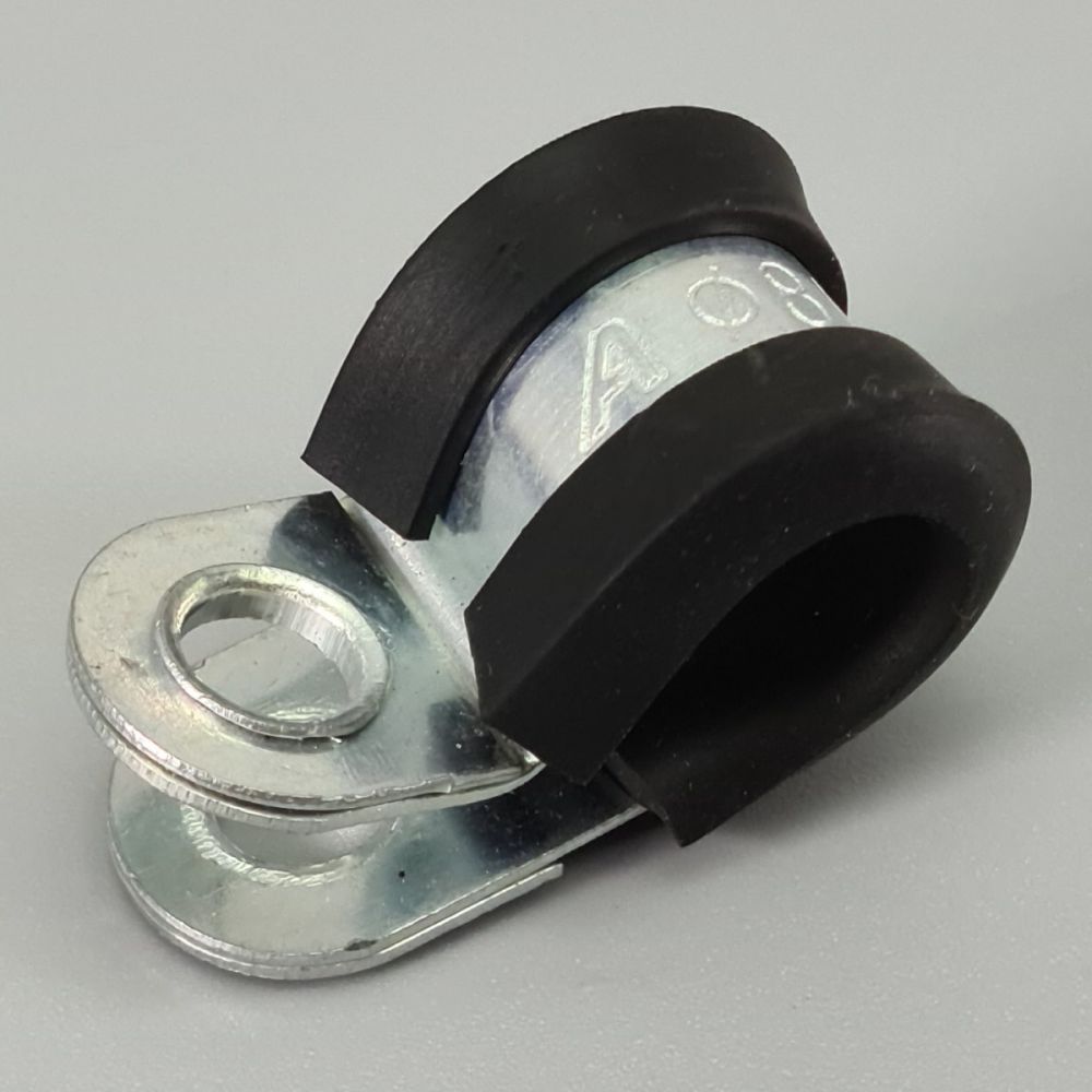 Rubber Lined P Hose Clips - Zinc Plated