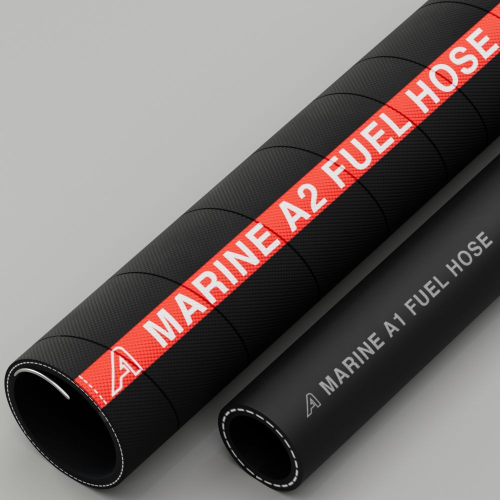8mm ID Black 500mm Rubber Marine Fuel & Oil Hose AutoSiliconeHoses 