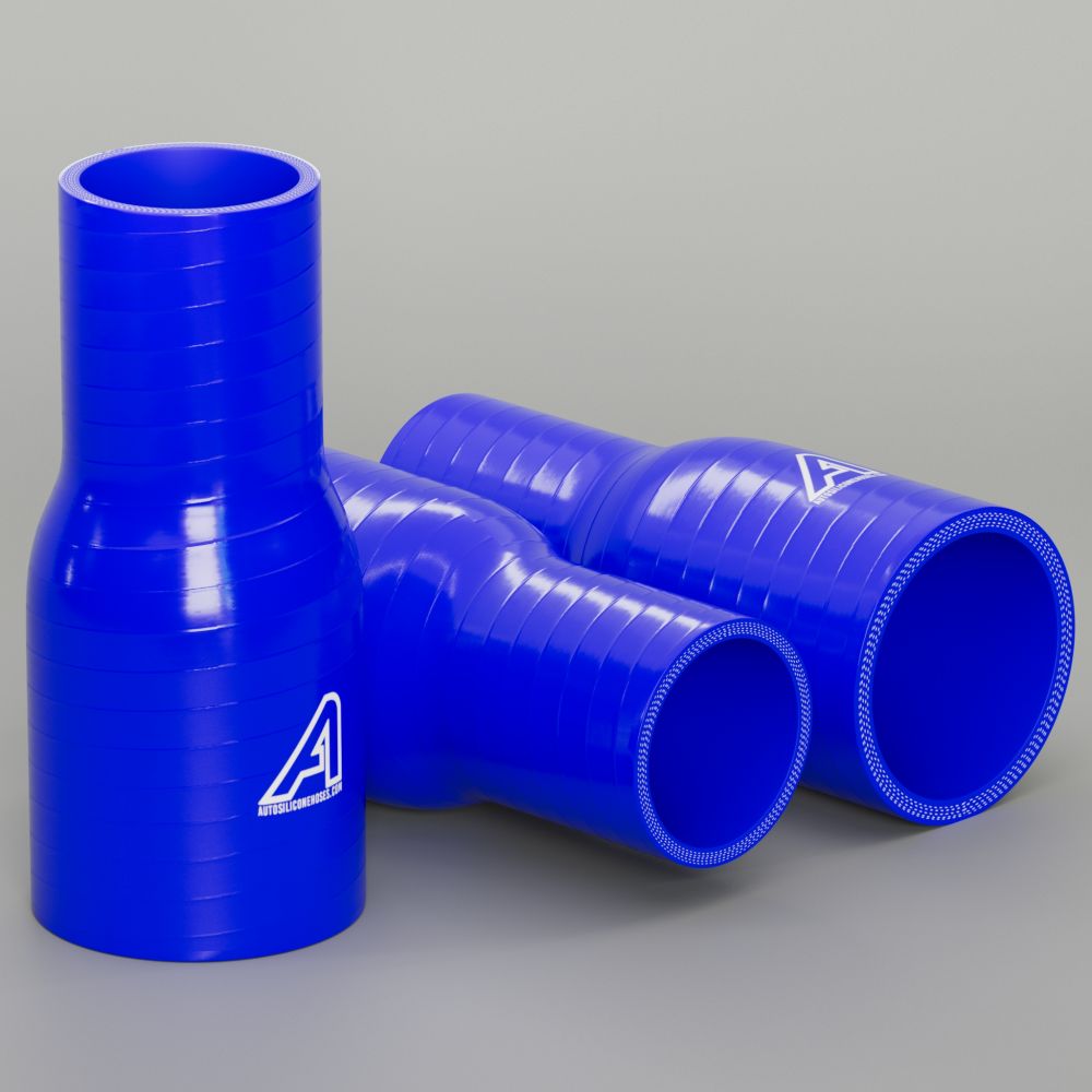 22mm > 16mm Silicone Hose Straight Reducer Blue